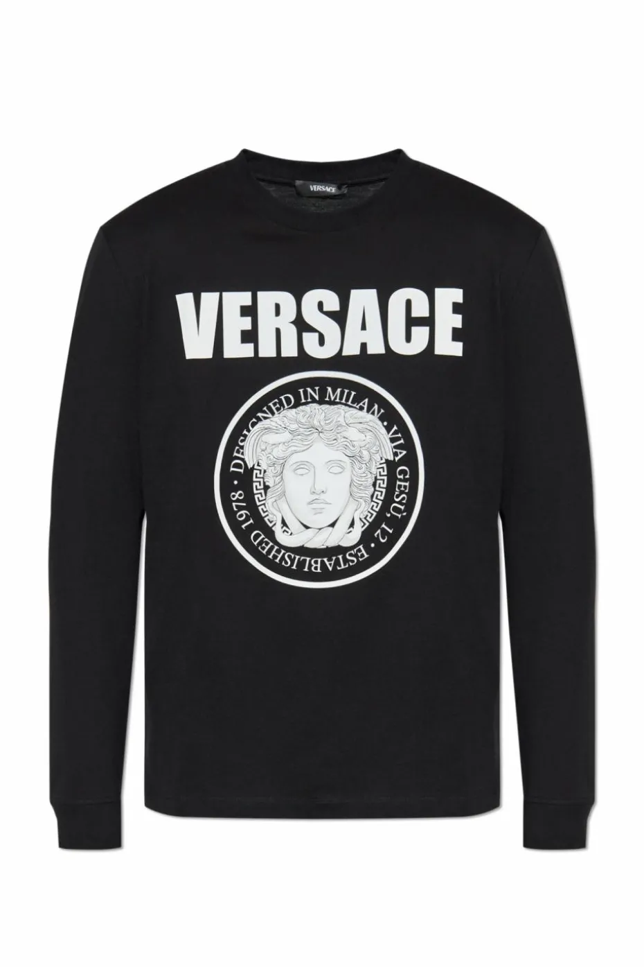 Versace BLACK Long sleeve T-shirt