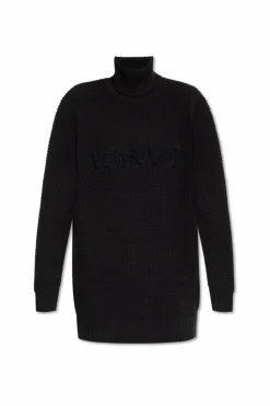 Versace BLACK Loose-fit turtleneck