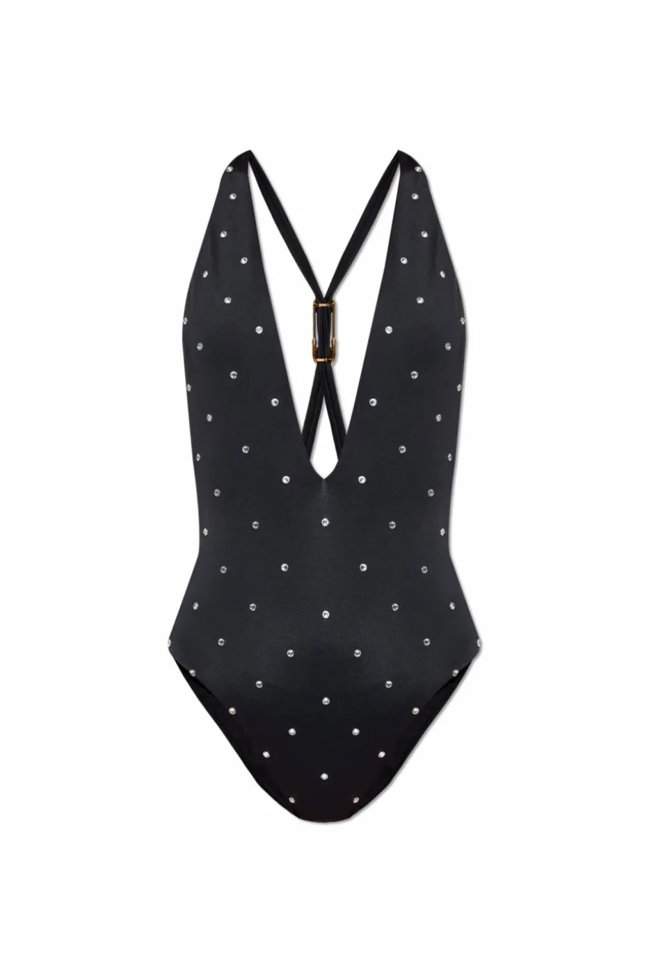 Versace BLACK One-piece swimsuit with shimmering appliqués
