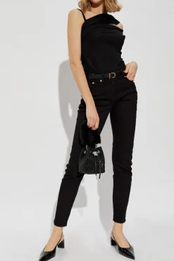 Versace BLACK One-shoulder top