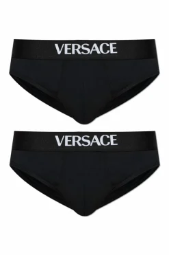 Versace BLACK 2-pack of cotton briefs