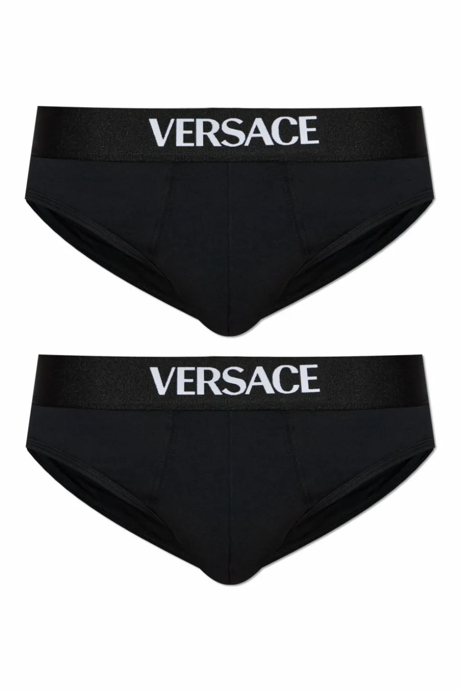 Versace BLACK 2-pack of cotton briefs