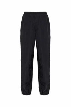 Versace BLACK Pants with sewn-in zippers in the legs