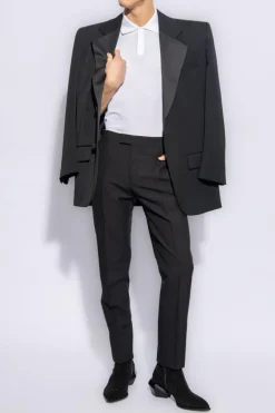 Versace BLACK Pleat-front trousers