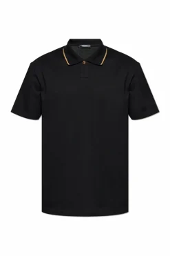 Versace BLACK Polo with Lurex thread