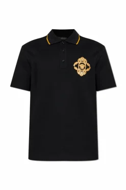 Versace BLACK Polo with 'Medusa' head