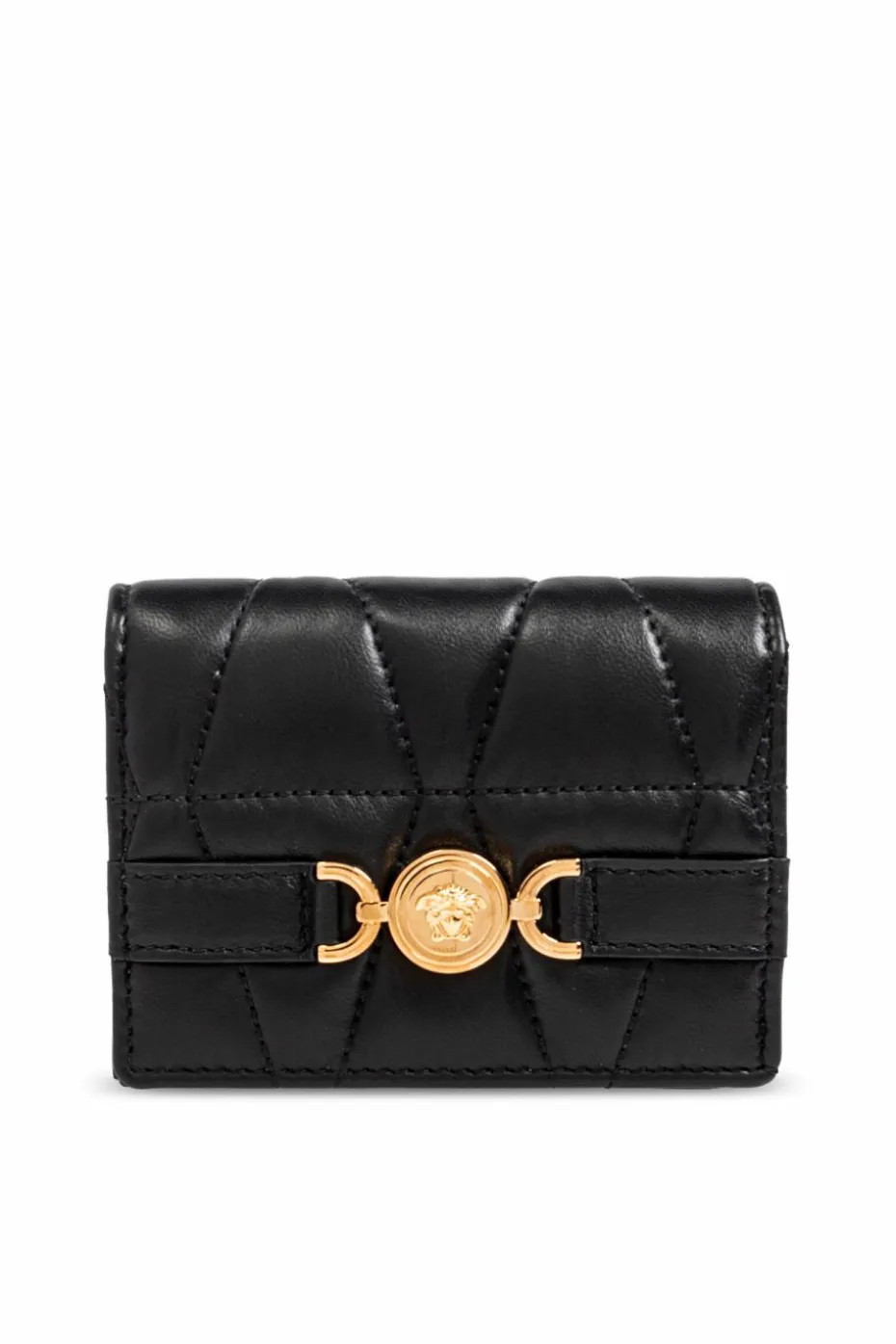 Versace BLACK Quilted Wallet