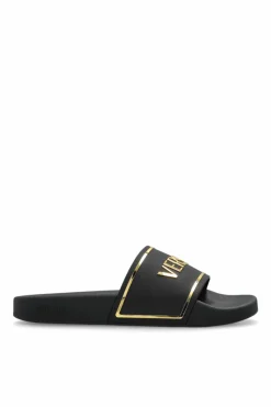 Versace BLACK Rubber flip-flops