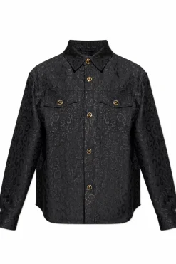Versace BLACK Shirt with Lurex thread