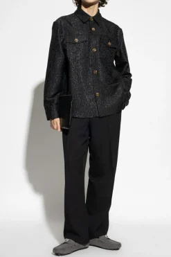 Versace BLACK Shirt with Lurex thread