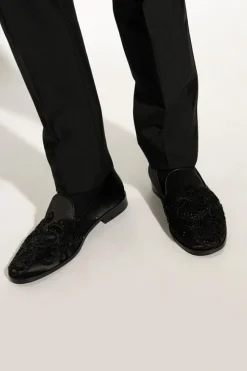Versace BLACK Shoes with Barocco pattern