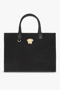 Versace BLACK Shopper bag with logo