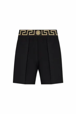 Versace BLACK Shorts with logo