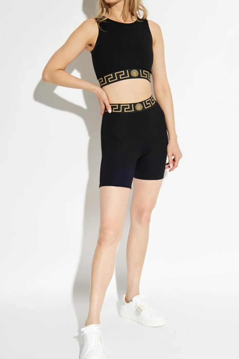 Versace BLACK Shorts with logo