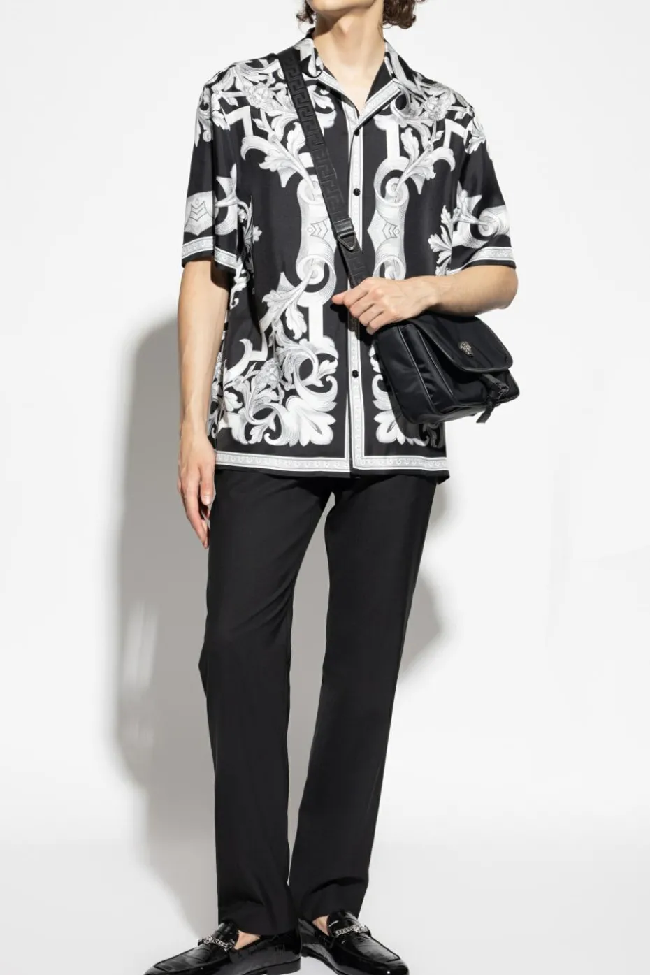 Versace BLACK Silk short-sleeve shirt