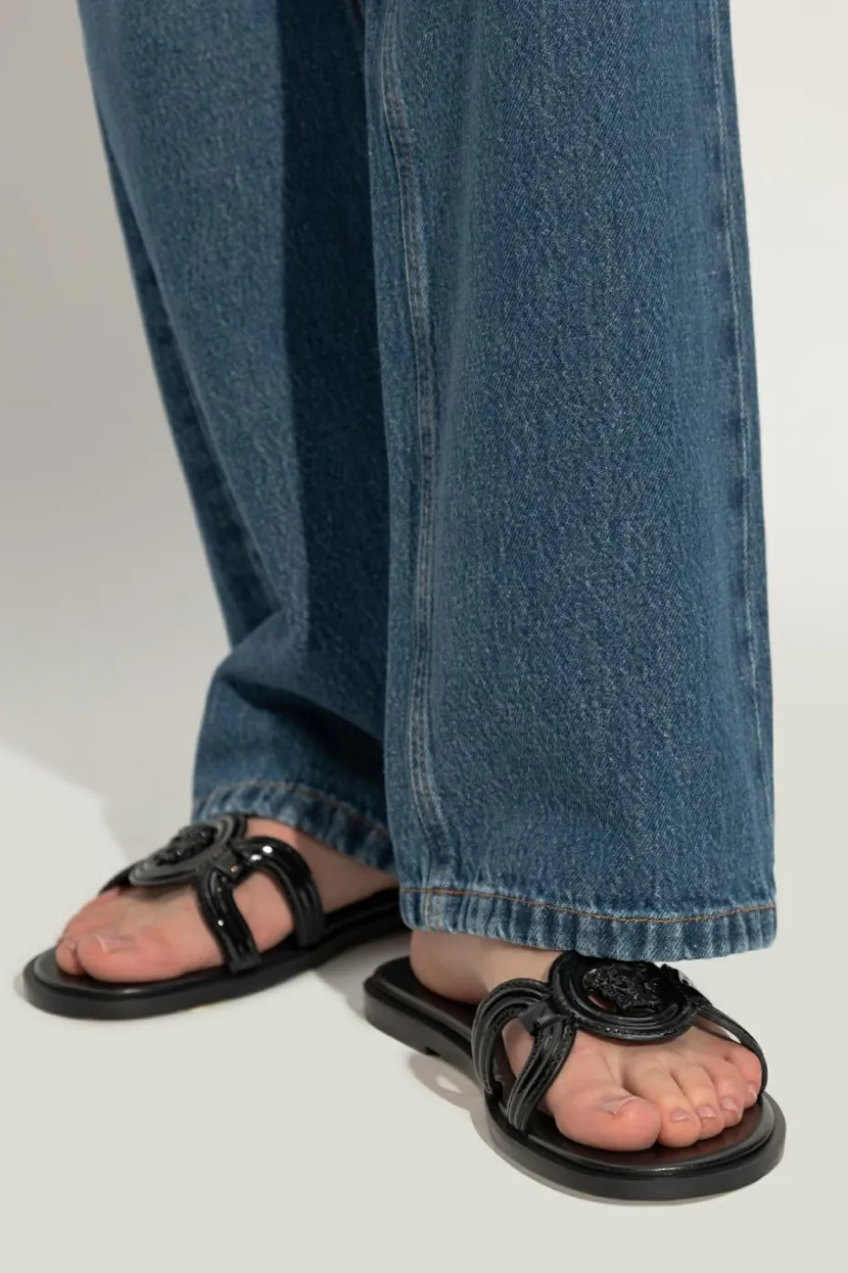 Versace BLACK Slides Medusa 95