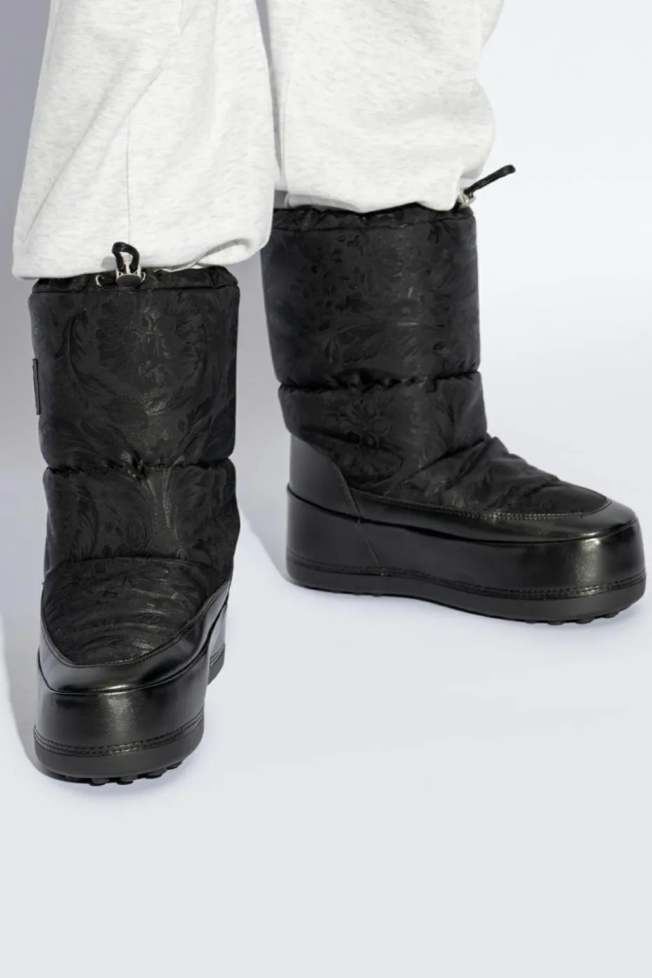 Versace BLACK Snow boots with logo