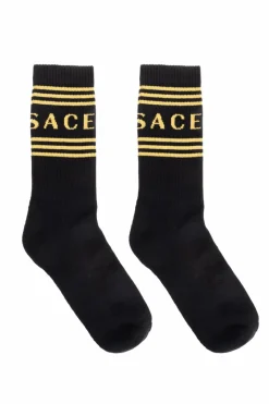 Versace BLACK Socks with logo