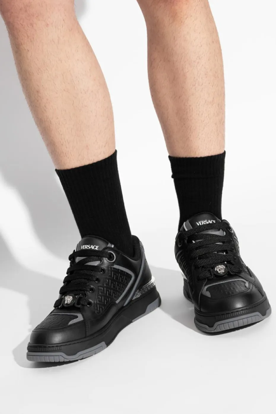Versace BLACK Sports shoes with logo