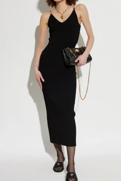 Versace BLACK Strappy dress with a fitted cut