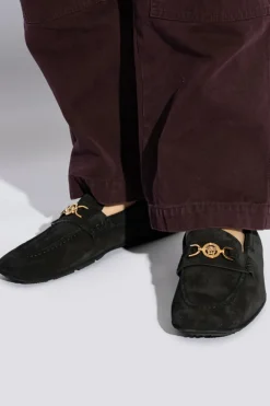 Versace BLACK Suede Loafers