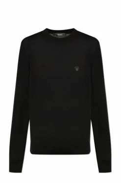 Versace BLACK Sweater with logo