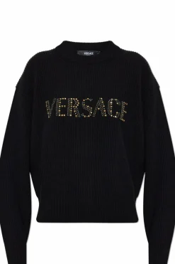 Versace BLACK Sweater with logo