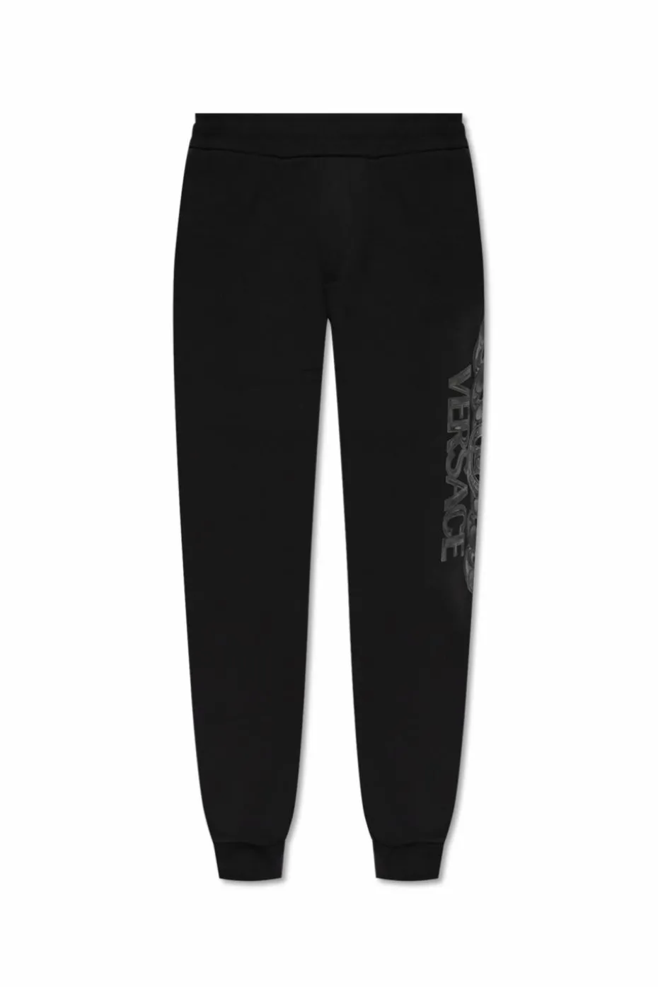 Versace BLACK Sweatpants with printed logo