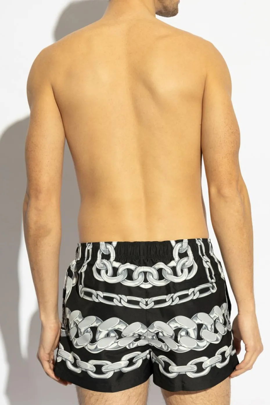 Versace BLACK Swim shorts with Medusa Chain print