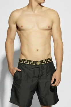 Versace BLACK Swim Shorts with Logo