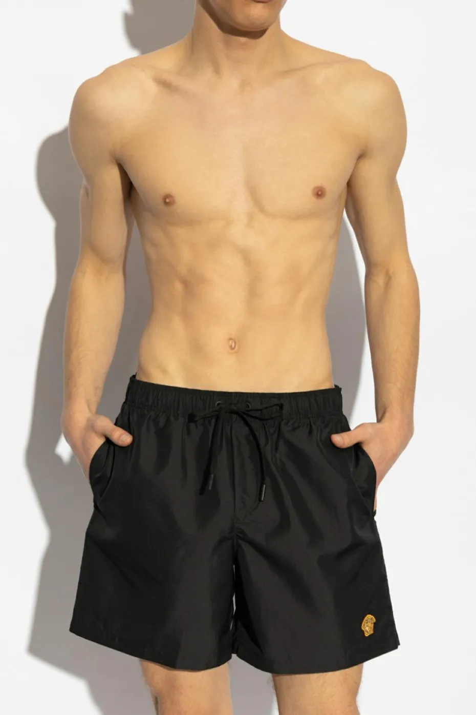 Versace BLACK Swim trunks with patch