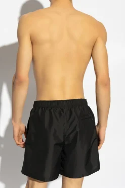 Versace BLACK Swim trunks with patch