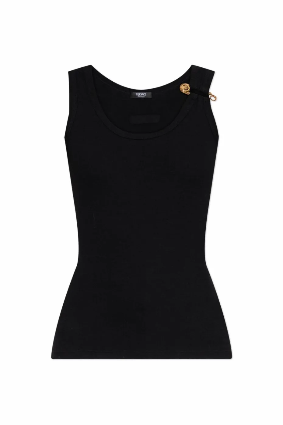 Versace BLACK Top with decorative safety pin