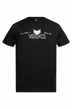 Versace BLACK T-shirt with print