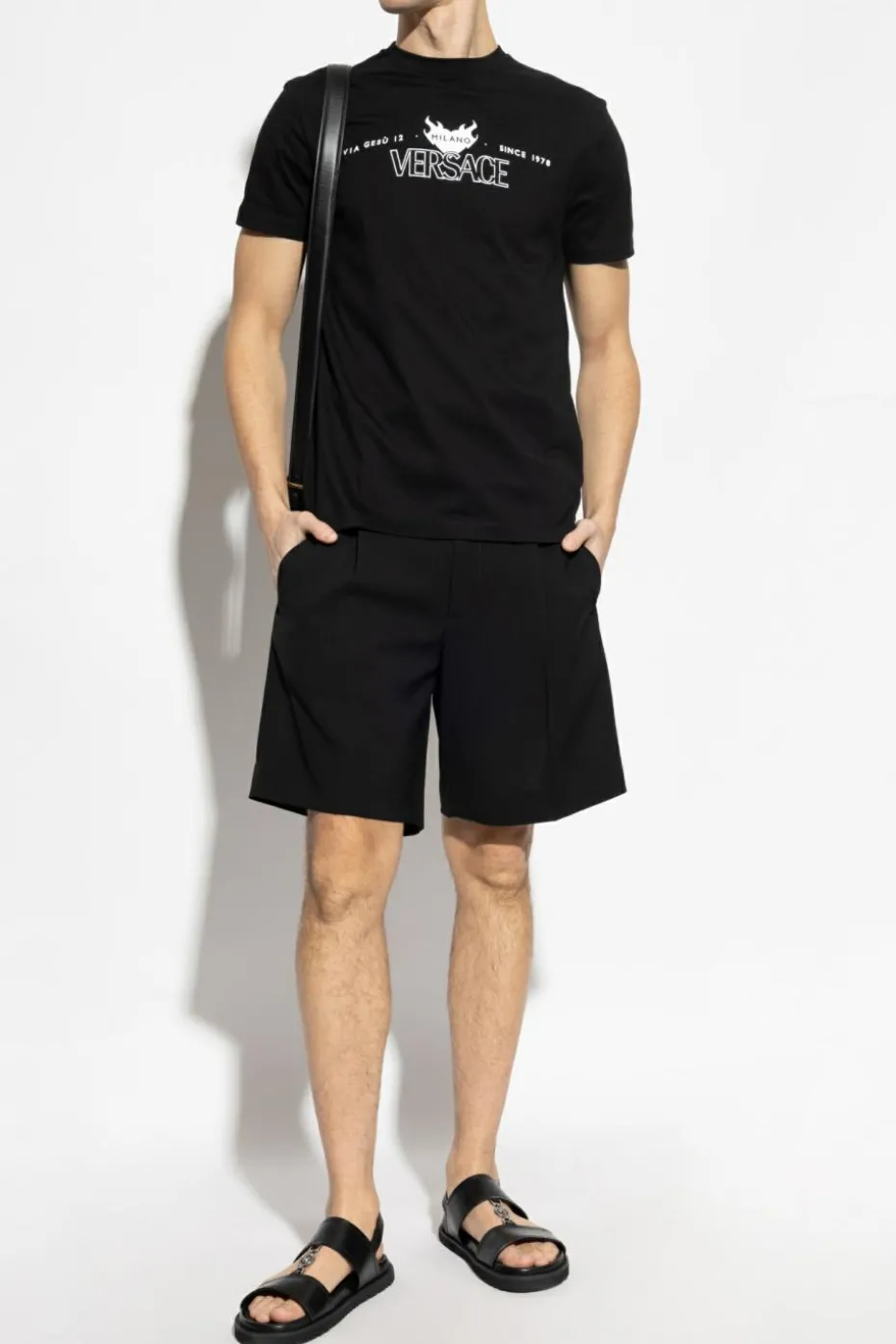 Versace BLACK T-shirt with print