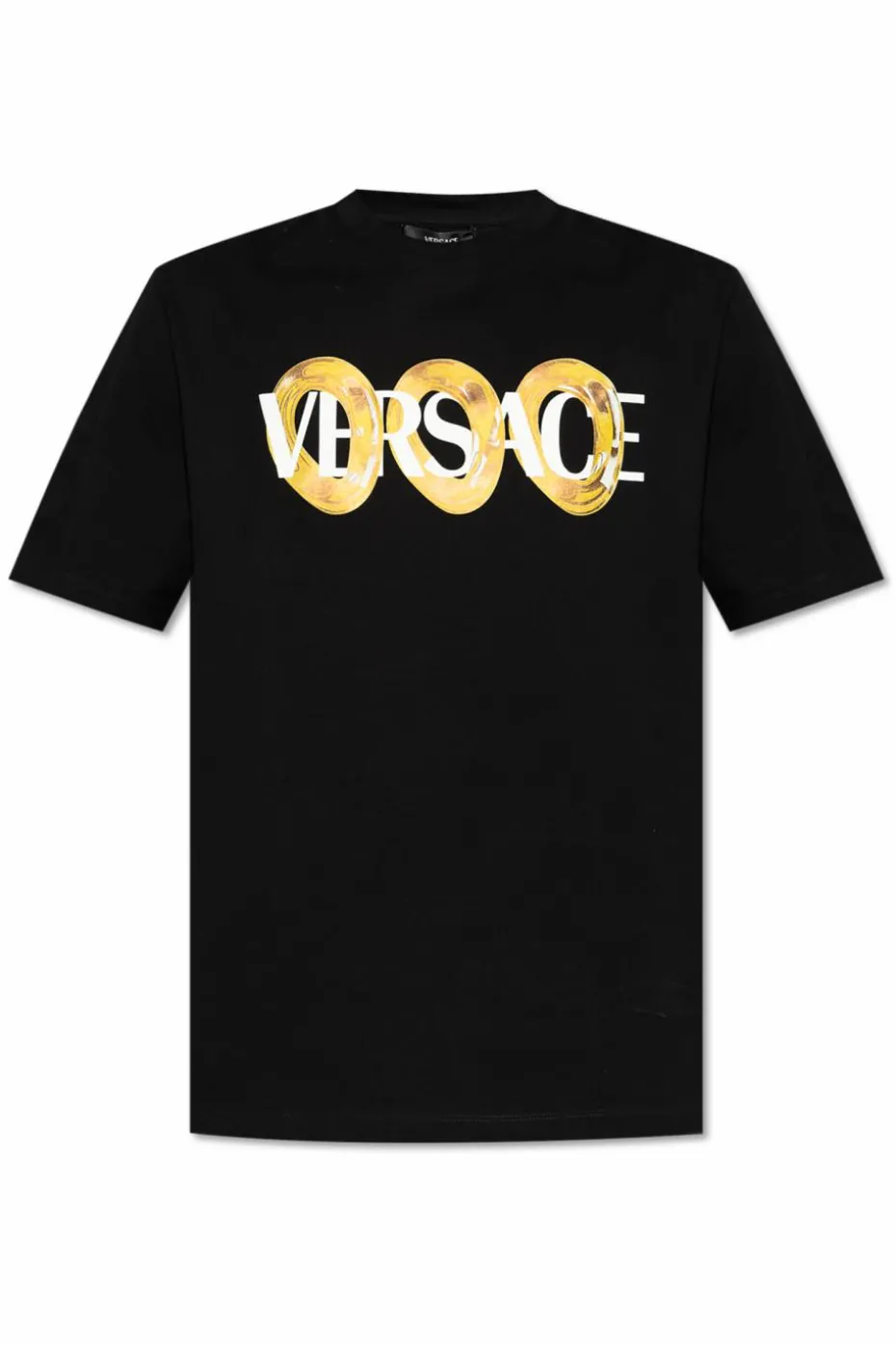 Versace BLACK T-shirt with printed logo