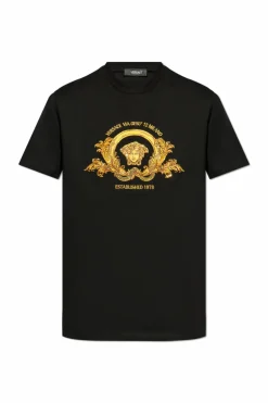 Versace BLACK T-shirt with Medusa's Head