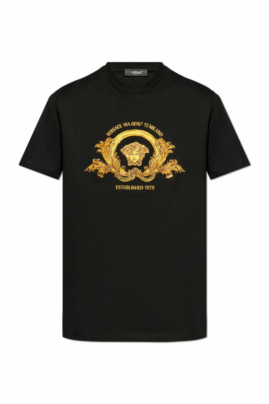 Versace BLACK T-shirt with Medusa's Head