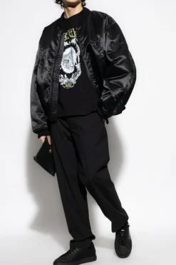 Versace BLACK T-shirt with print