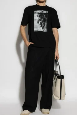 Versace BLACK T-shirt with print