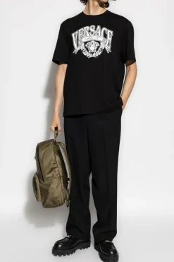 Versace BLACK T-shirt with print