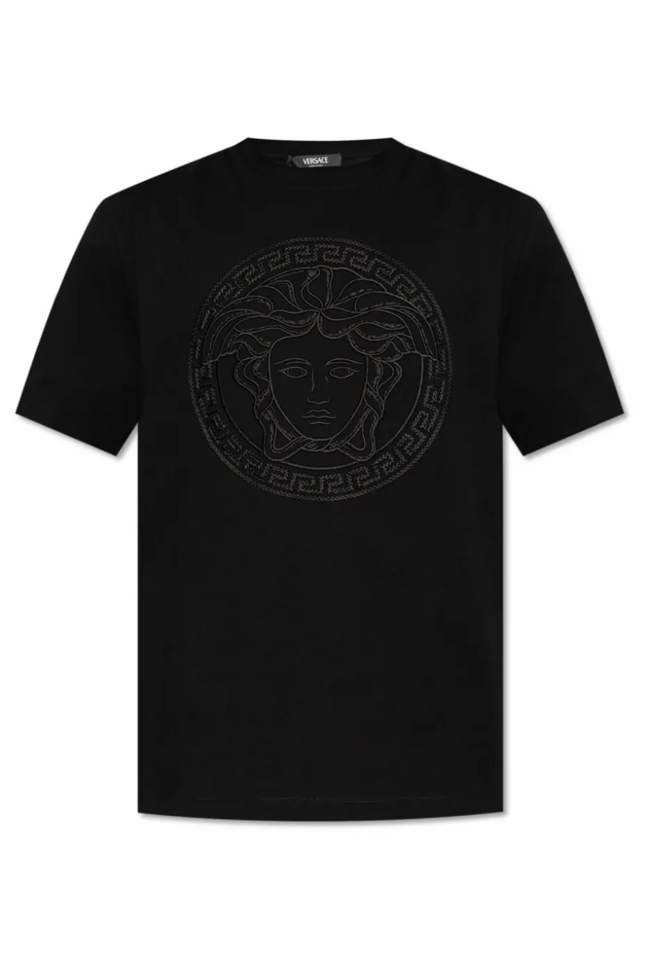 Versace BLACK T-shirt with Medusa head