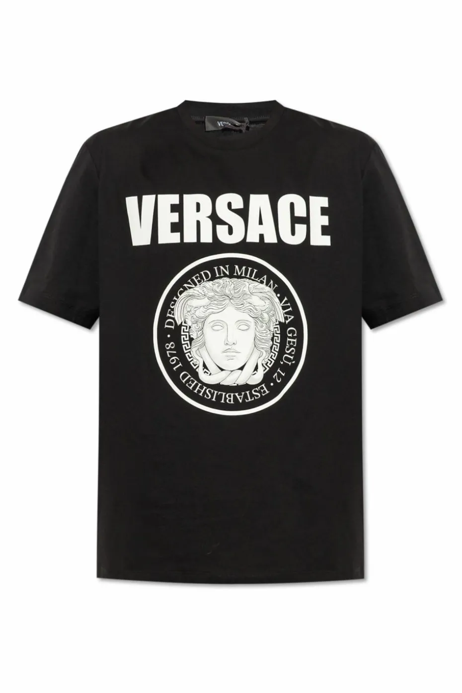 Versace BLACK T-shirt with logo