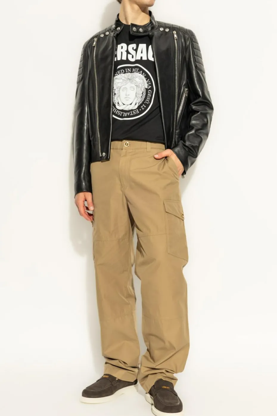 Versace BLACK T-shirt with logo