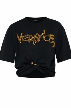 Versace BLACK T-shirt with logo