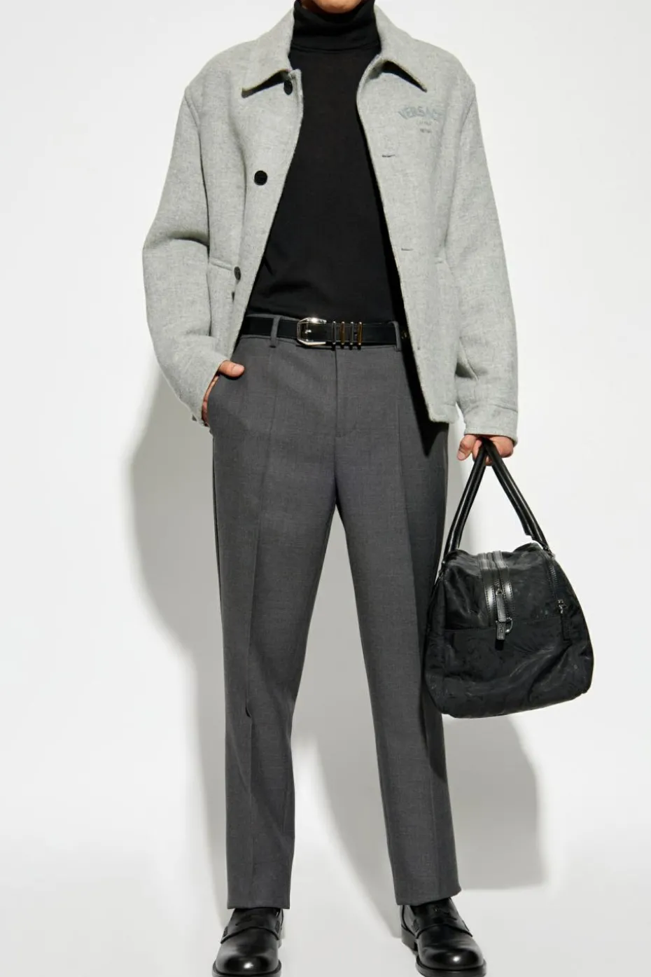 Versace BLACK Turtleneck with logo
