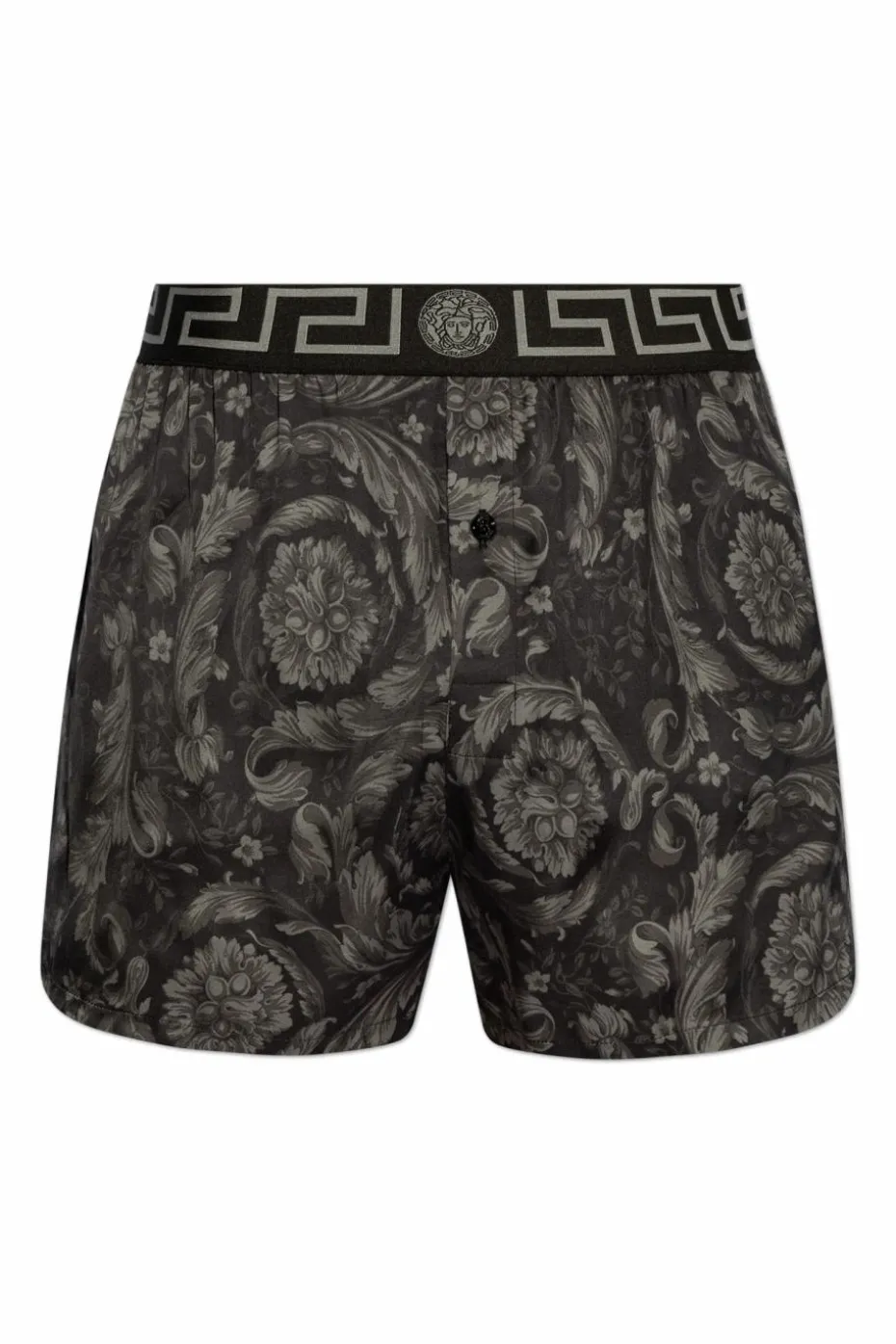Versace BLACK Underwear shorts with barocco pattern