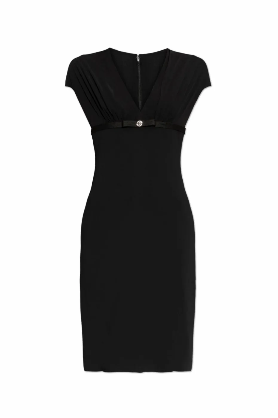 Versace BLACK V-neck dress