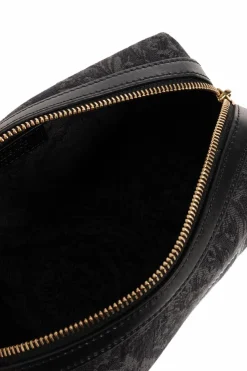 Versace BLACK Wash bag with logo