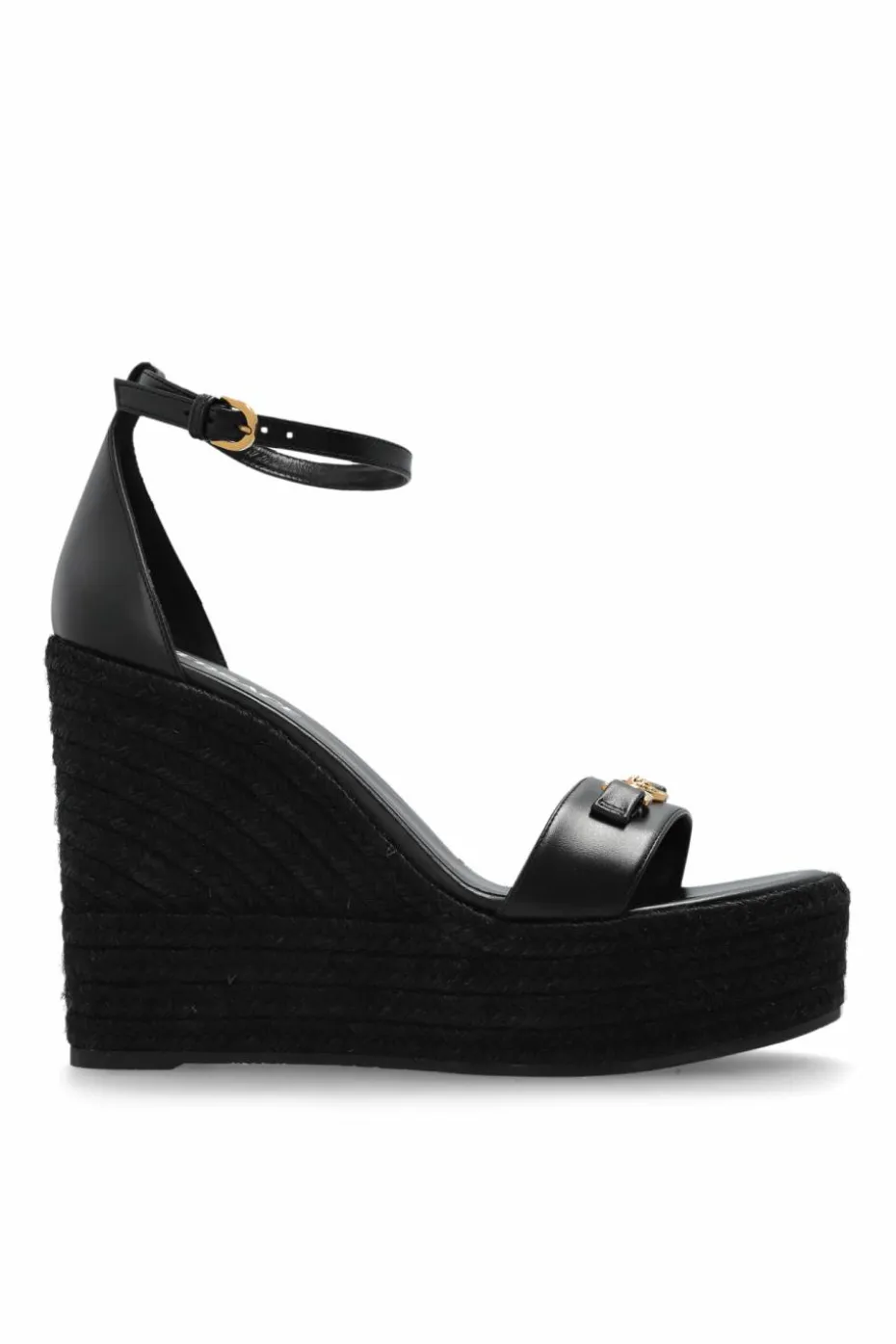 Versace BLACK Wedge Sandals